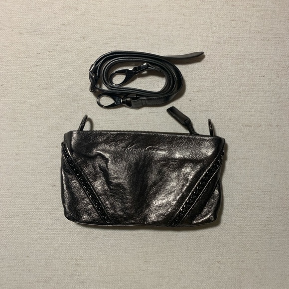 Kenneth Cole Metallic Pewter Crossbody Bag - Picture 1 of 2